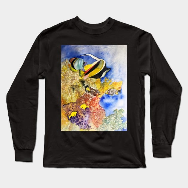 Maui Coral Reefs Long Sleeve T-Shirt by Cwang